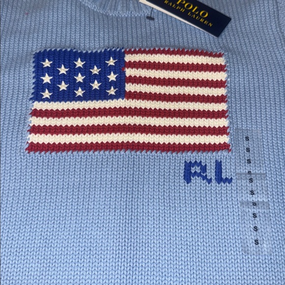 Ralph Lauren Polo American Flag Knit Sweater unisex size small - Picture 4 of 7